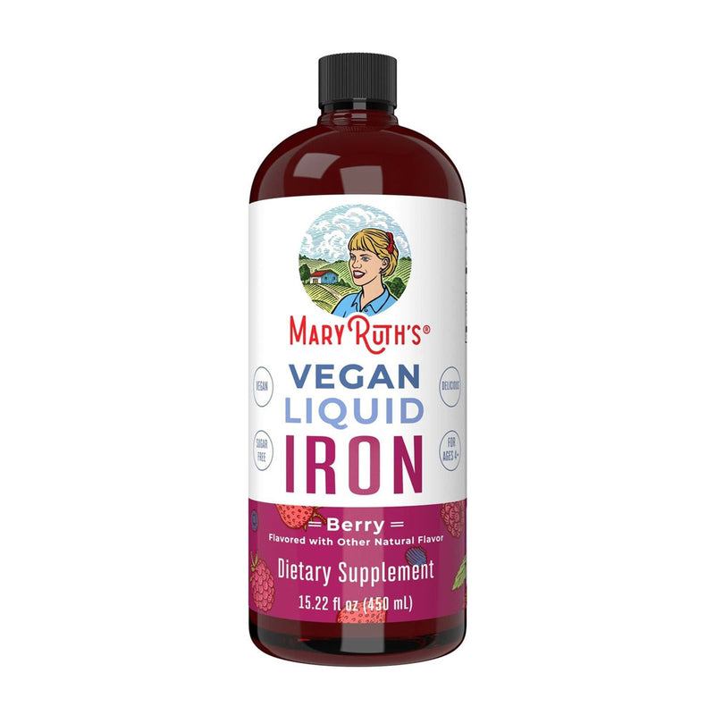 Mary Ruth's Vegan Liquid Iron for Metabolism, Cellular Health, Overall Wellness (Case of 6) 