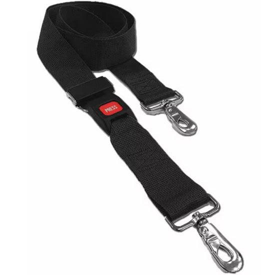 DMS BioThane G1 Strap - Metal Buckle with Swivel Speed Clip - Black