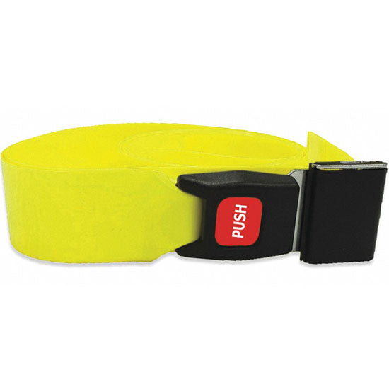 DMS BioThane G1 Strap - Metal Push Button Buckle - Neon Yellow