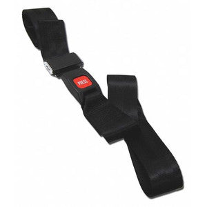 DMS BioThane G1 Strap - Metal Push Button Buckle - Black