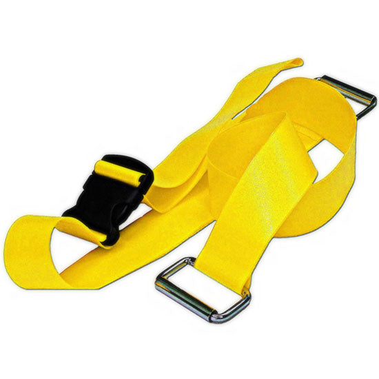 DMS BioThane G1 Strap - Plastic Side Release Buckle with Metal Loops - Two-Piece  7 Feet - Neon Yellow
