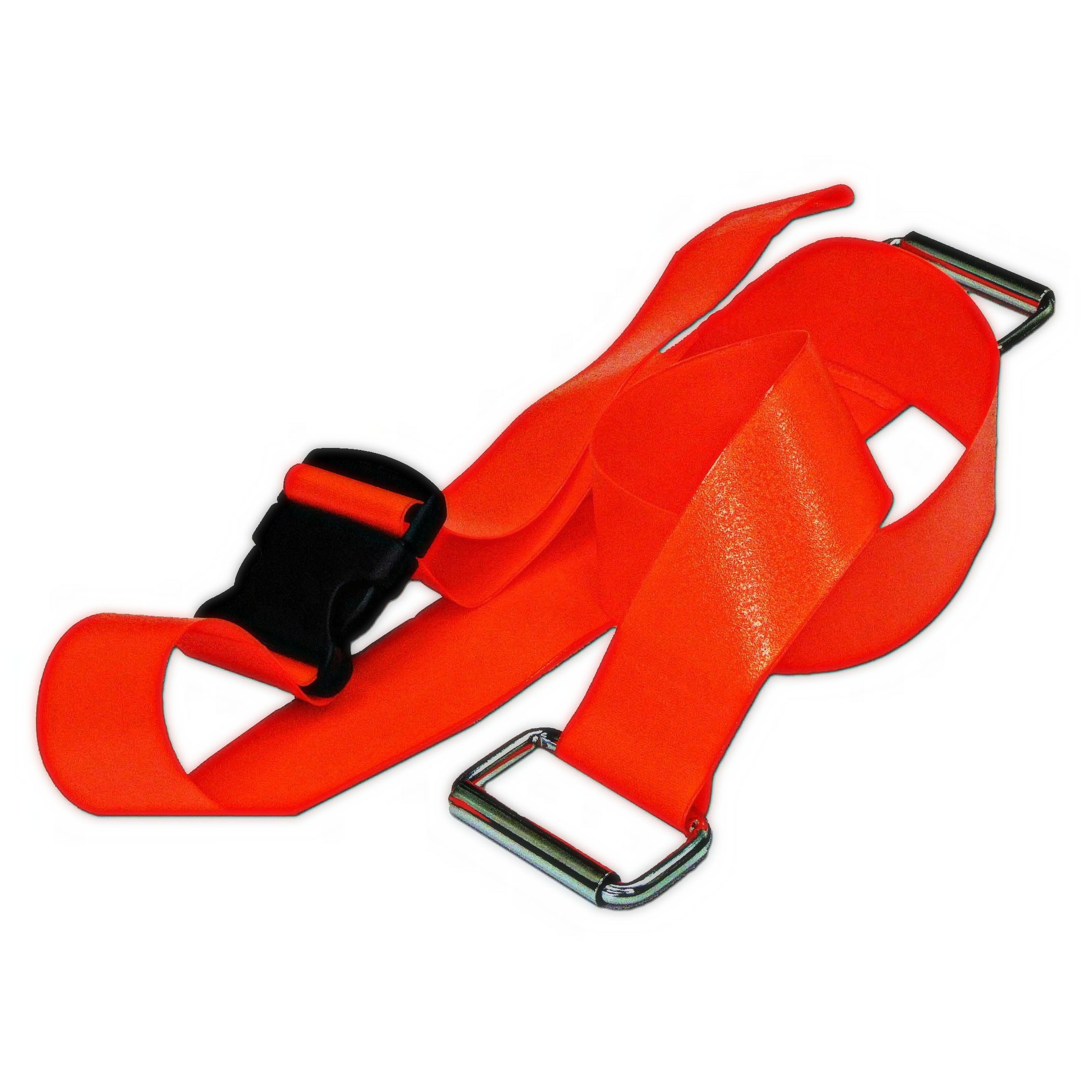 DMS BioThane G1 Strap - Plastic Side Release Buckle with Metal Loop - Orange