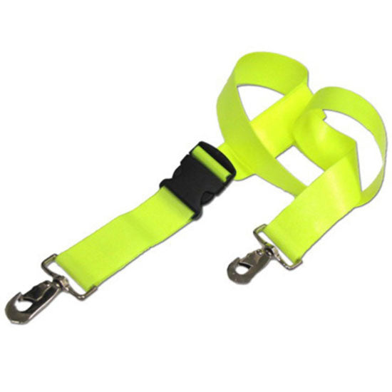 DMS BioThane G1 Strap - Plastic Side Release Buckle with Swivel Speed Clip - Neon Yellow