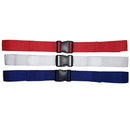 DMS Disposable Polypropylene Strap - Plastic Double Adjust Buckle with Loop End  7 Feet - Red, White, and Blue Set (3/Pack)