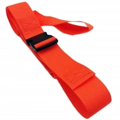 DMS Disposable Polypropylene Strap - Plastic Side Release Buckle with Loop End - Orange