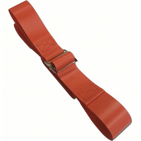 DMS Impervious Vinyl Gait Belt with Metal Drop Jaw Buckle - Orange