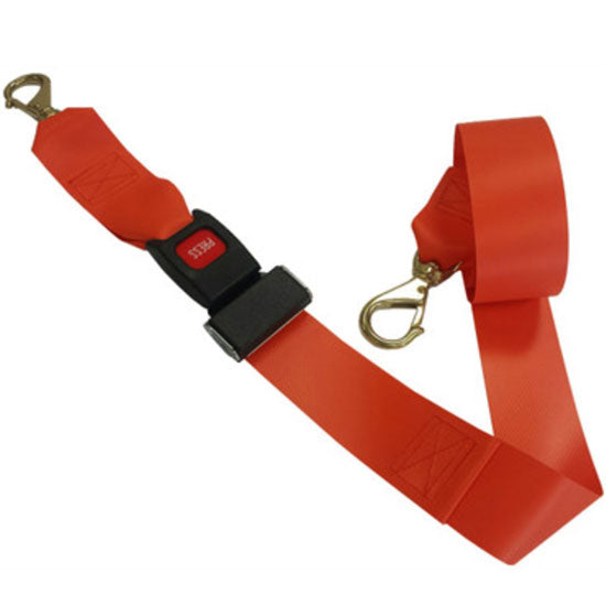 DMS Impervious Vinyl Strap - Metal Buckle with Big Brass Swivel Speed Clip - Orange