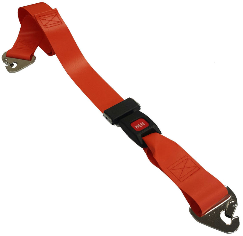 DMS Impervious Vinyl Strap - Metal Buckle with Fixed Swivel Speed Clip - Orange