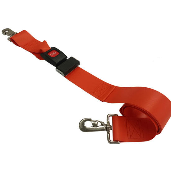 DMS Impervious Vinyl Strap - Metal Buckle with Swivel Speed Clip - Orange