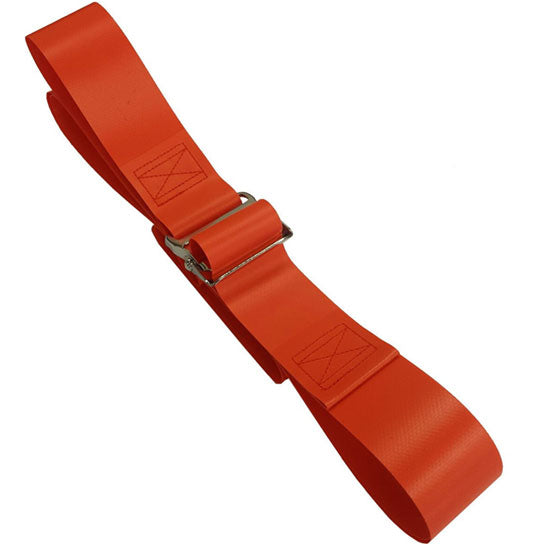 DMS Impervious Vinyl Strap - Metal Drop Jaw Buckle with Loop End  7 Feet - Yellow