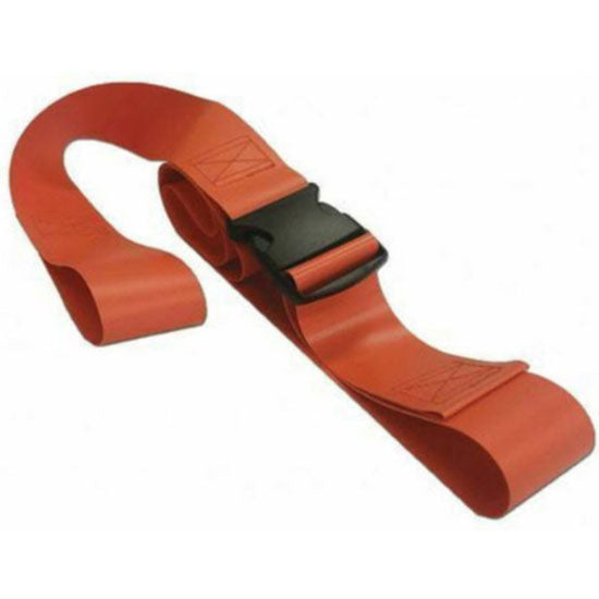 DMS Impervious Vinyl Strap - Plastic Double Adjust Buckle with Loop End - Orange