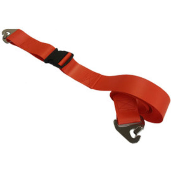 DMS Impervious Vinyl Strap - Plastic Side Release Buckle with Fixed Swivel Speed Clip - Orange