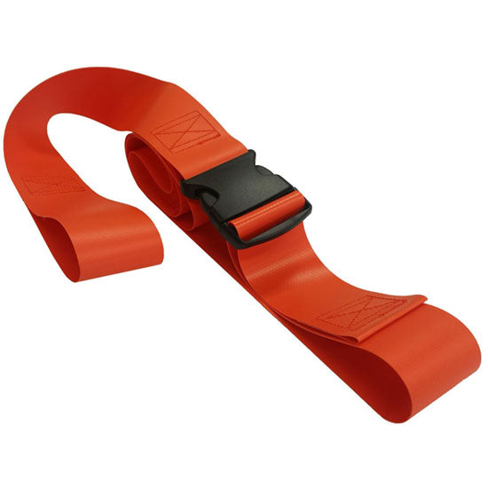 DMS Impervious Vinyl Strap - Plastic Side Release Buckle with Loop End - Orange