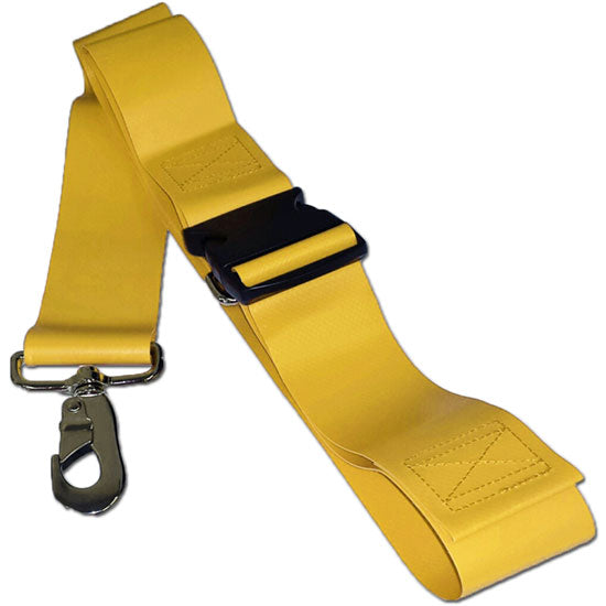 DMS Impervious Vinyl Strap - Plastic Side Release Buckle with Swivel Speed Clip - Yellow