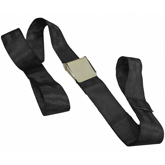 DMS Nylon Strap - Metal Cam Buckle with Loop End - Black