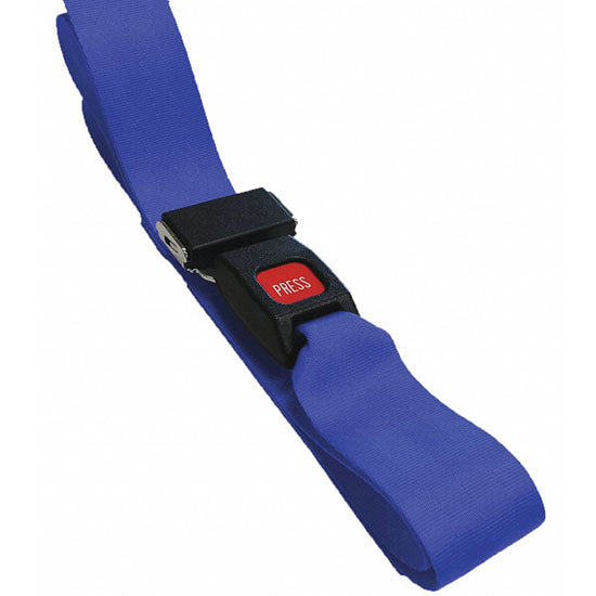 DMS Nylon Strap - Metal Push Button Buckle  9 Feet  - Blue