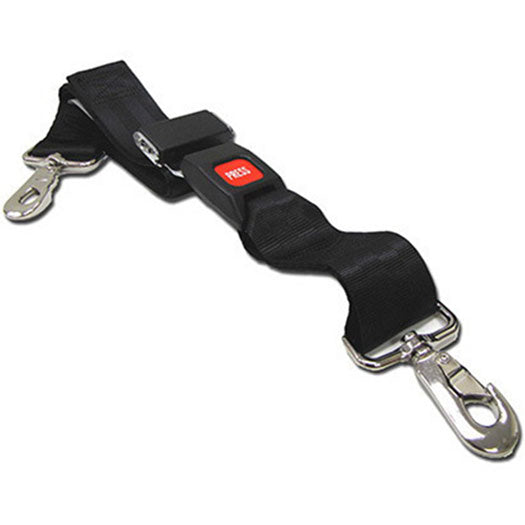 DMS Nylon Strap - Metal Push Button Buckle with Big Brass Speed Clip  7 Feet - Yellow