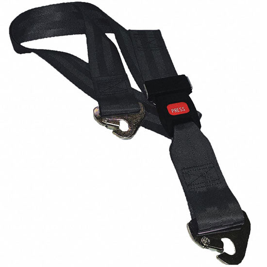 DMS Nylon Strap - Metal Push Button Buckle with Fixed Swivel Speed Clip  7 Feet - Olive Drab