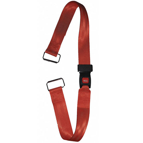 DMS Nylon Strap - Metal Push Button Buckle with Metal Loop  7 Feet - Orange