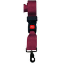 DMS Nylon Strap - Metal Push Button Buckle with Swivel Speed Clip  9 Feet - Maroon