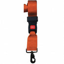 DMS Nylon Strap - Metal Push Button Buckle with Swivel Speed Clip - Orange