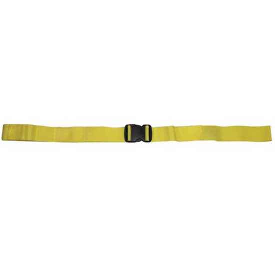 DMS Nylon Strap - Plastic Double Adjust Buckle with Loop End  7 Feet - Yellow
