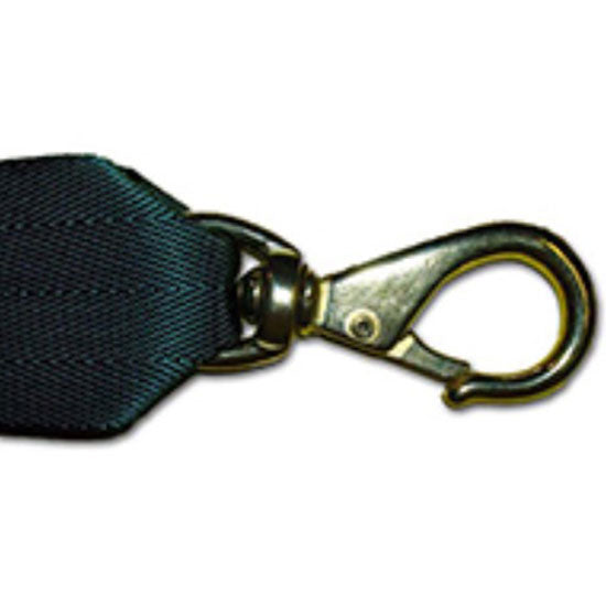 DMS Nylon Strap - Plastic Side Release Buckle with Big Brass Swivel Speed Clip  7 Feet - Yellow