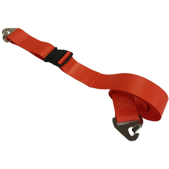 DMS Nylon Strap - Plastic Side Release Buckle with Fixed Swivel Speed Clip  7 Feet - Orange