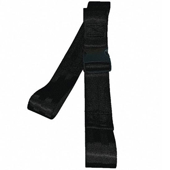 DMS Nylon Strap - Plastic Side Release Buckle with Loop End  7 Feet - Black