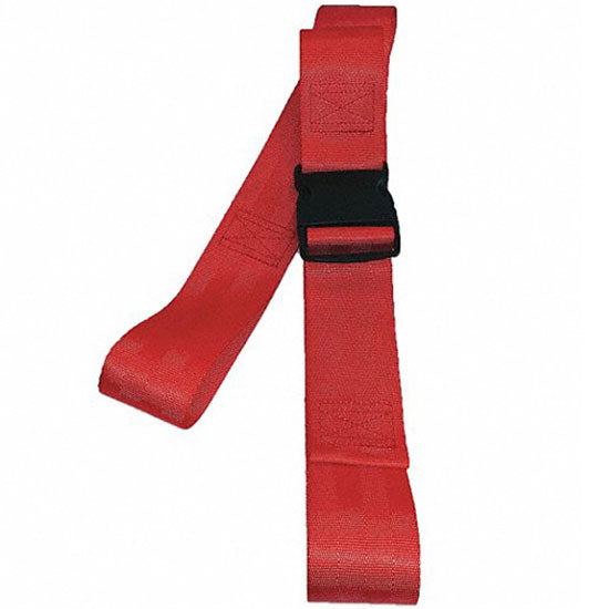 DMS Nylon Strap - Plastic Side Release Buckle with Loop End  7 Feet - Red