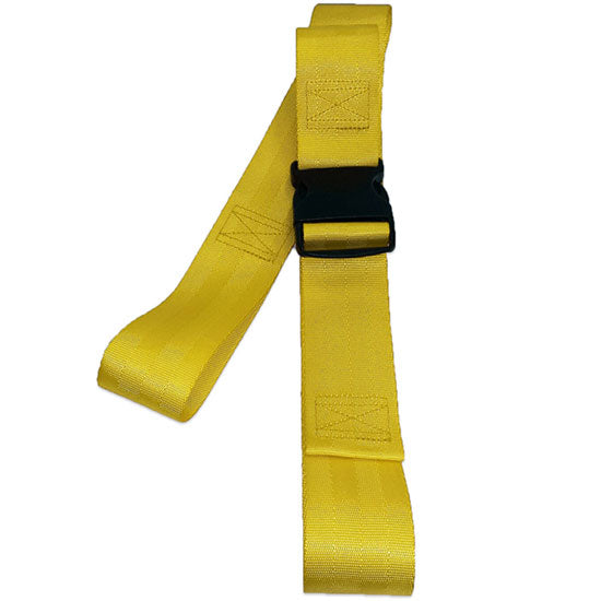 DMS Nylon Strap - Plastic Side Release Buckle with Loop End  7 Feet - Yellow