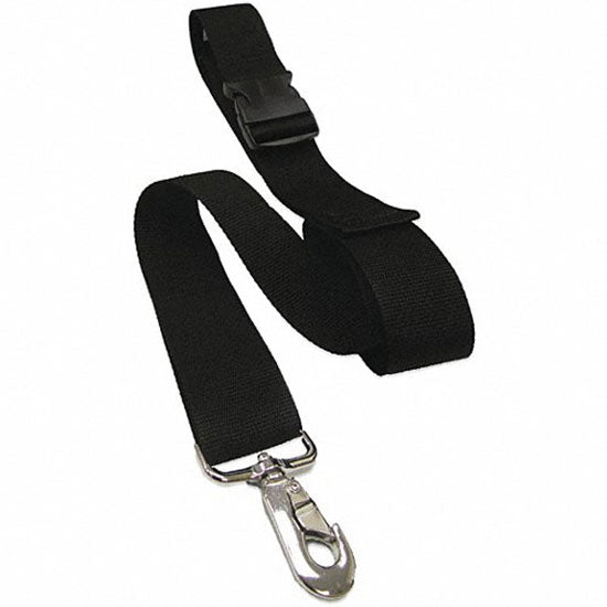 DMS Nylon Strap - Plastic Side Release Buckle with Swivel Speed Clip - Black