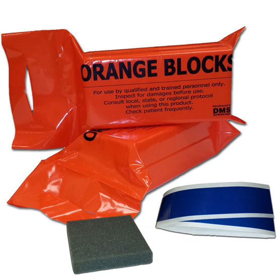 DMS Orange Blocks  With Adhesive Head Straps and Alignment Pad - 24/C