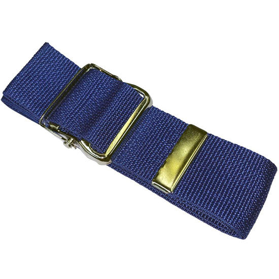 DMS Polypropylene Gait Belt with Metal Drop Jaw Buckle - Blue