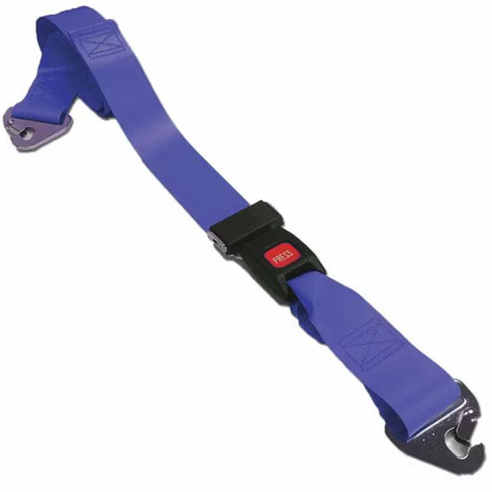 DMS Polypropylene Strap - Metal Buckle with Fixed Swivel Speed Clip - Blue