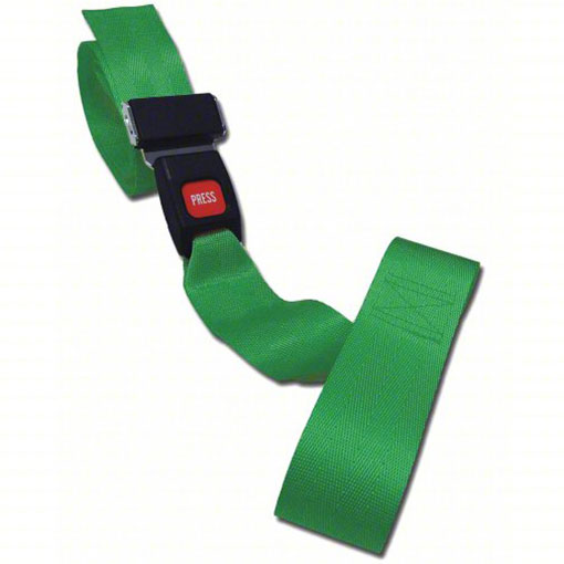 DMS Polypropylene Strap - Metal Buckle with Loop End  9 Feet - Green