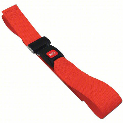 DMS Polypropylene Strap - Metal Buckle with Loop End  9 Feet - Orange