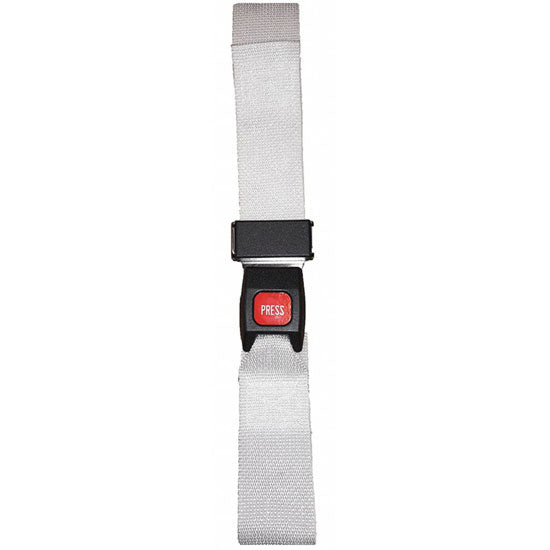 DMS Polypropylene Strap - Metal Buckle with Loop End - White