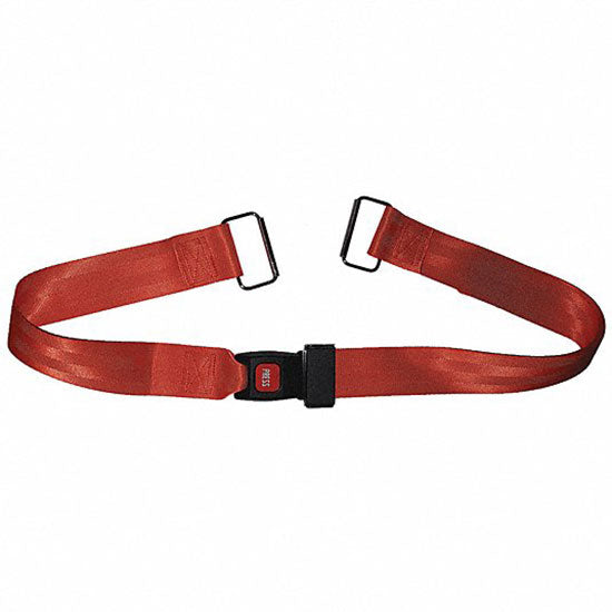 DMS Polypropylene Strap - Metal Buckle with Metal Loop  7 Feet - Orange