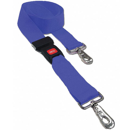 DMS Polypropylene Strap - Metal Buckle with Swivel Speed Clip  9 Feet - Blue