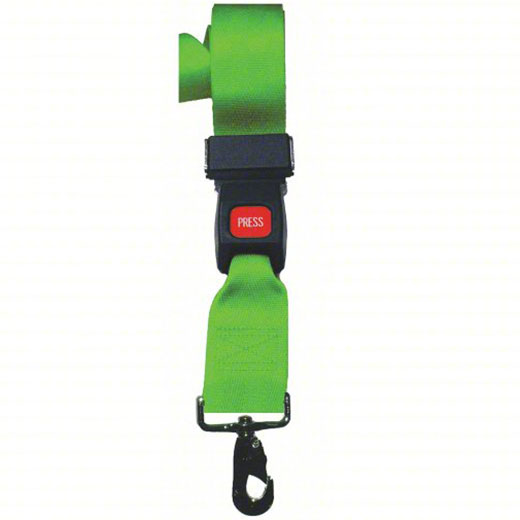 DMS Polypropylene Strap - Metal Buckle with Swivel Speed Clip  9 Feet - Neon Green
