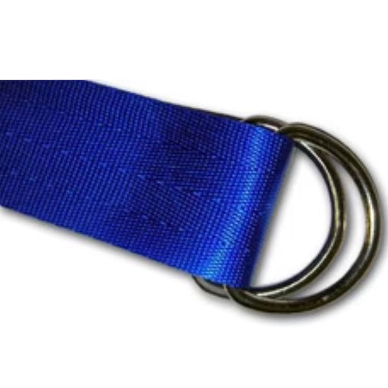 DMS Polypropylene Strap - Metal Double D-Ring  15 Feet - White