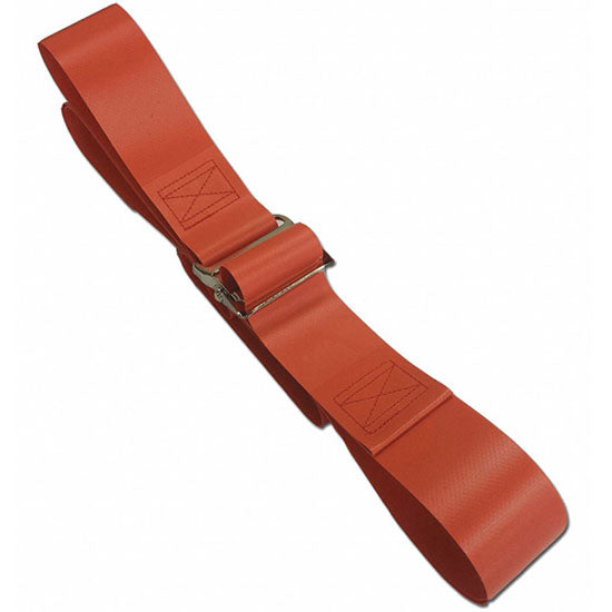 DMS Polypropylene Strap - Metal Drop Jaw Buckle - 9 Feet  White