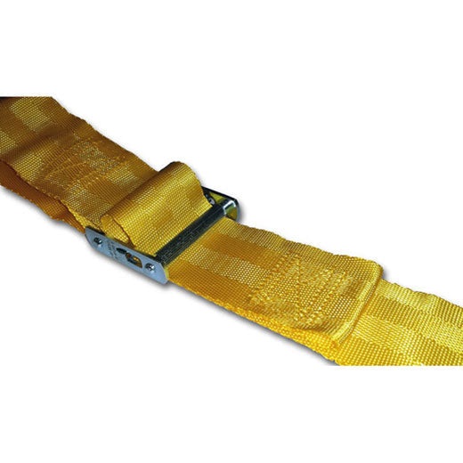 DMS Polypropylene Strap - Metal Drop Jaw Buckle with Loop End  7 Feet - White