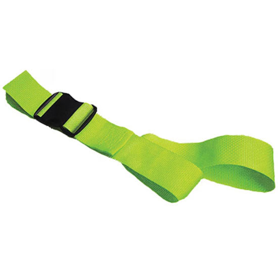 DMS Polypropylene Strap - Plastic Double Adjust Buckle with Loop End - Neon Green