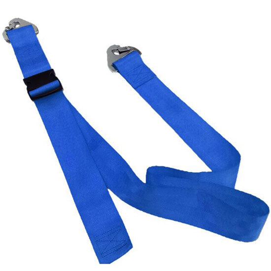 DMS Polypropylene Strap - Plastic Side Release Buckle with Fixed Swivel Speed Clip - Blue