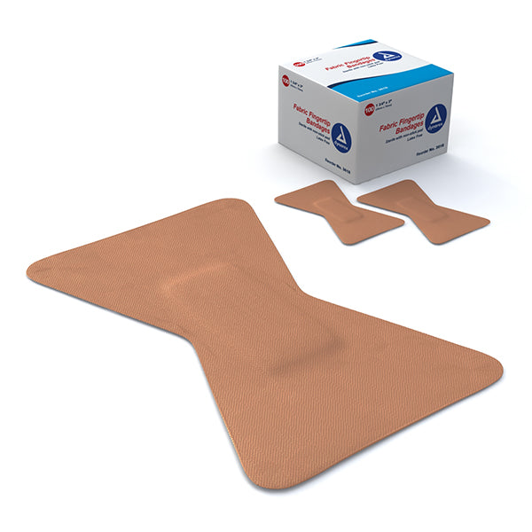 Dynarex Adhesive Fabric Bandages - Fingertip - 1.75" x 3"