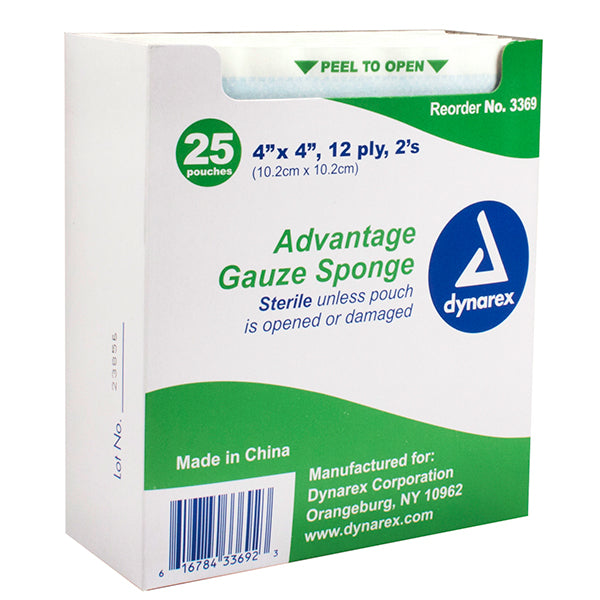 Dynarex Advantage Gauze Sponge (1200/Case)  12 Ply