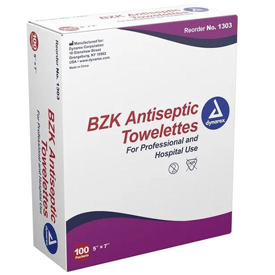 Dynarex BZK Antiseptic Towelettes (1000/Case)