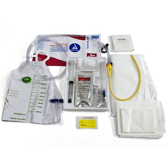 Dynarex Closed Circuit Foley Catheter Tray (10/Case)  12 FR